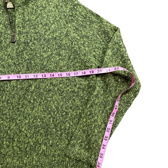Woolrich Olive Green Rami Wool Blend 1/4 Zip Sweater Woman’s  Size Large - Picture 7 of 10